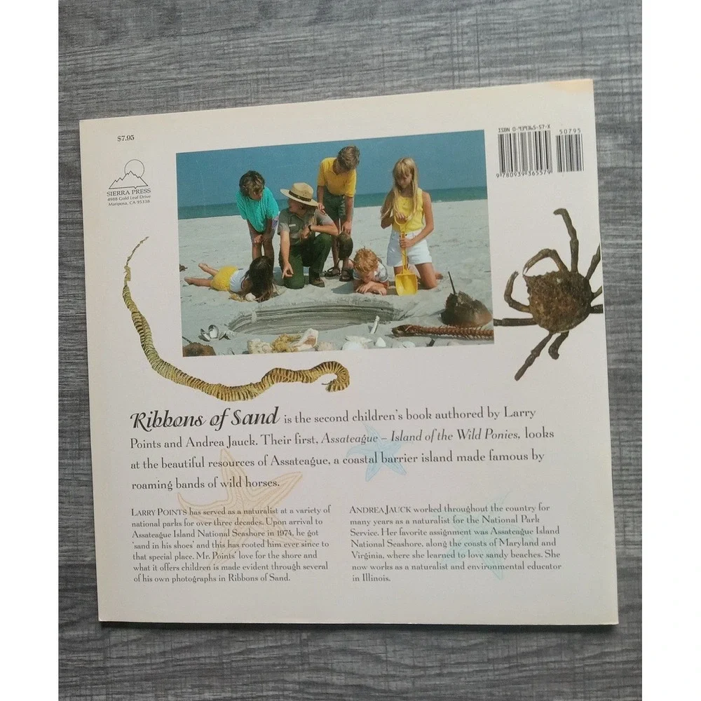 Ribbons of Sand-Exploring Atlantic Beaches Book. shells,crabs‎ Signed